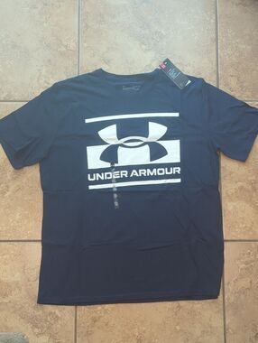Under Armour Men's Navy Blue Graphic Logo Short Sleeve Tee